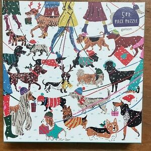 Galison Festive Dogs 500-Piece Puzzle - Multicolor